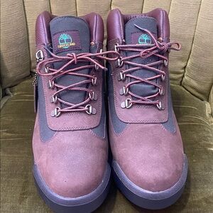Timberland Men's brown and Green Boots (Beef and broccoli)